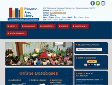 Tablet Screenshot of palmertonarealibrary.com